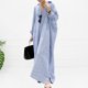 thumbnail image 1 of Vestido De Manga Enrollable Camisa holgada a rayas Vestido maxi Cárdigan informal con botones Vestido de viaje diario (Azul 5XL) Cgtredaw Azul 5Xl para Mujer, 1 of 8