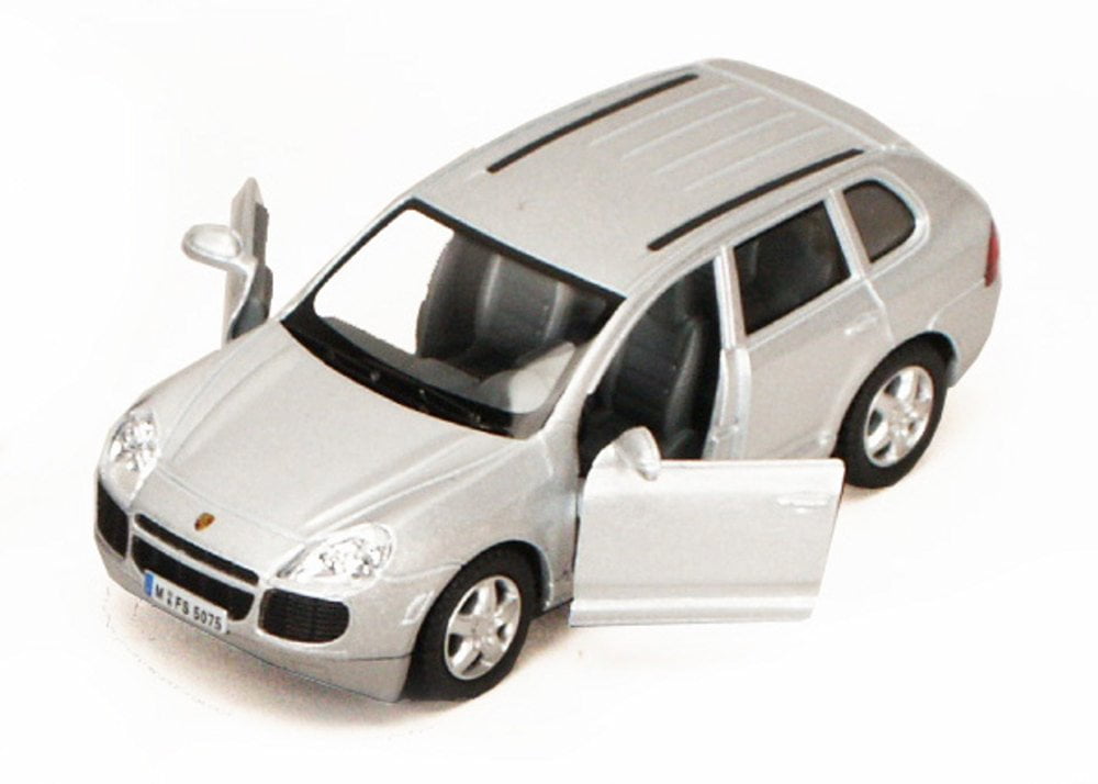 Porsche Cayenne SUV, Silver Kinsmart 5075D 1/38 scale Diecast Model Toy Car (Brand New, but