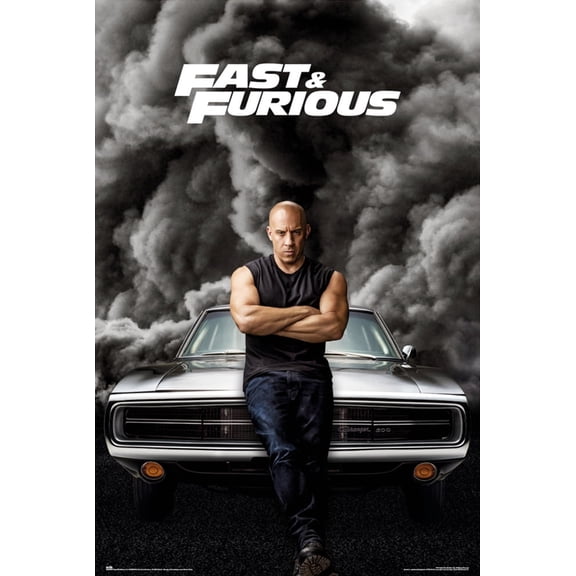 Fast & Furious - Movie Poster (Vin Diesel & Dodge Charger) (Size: 24" x 36")