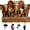 Brown, variant on GeBuSn Key Holder For Wall | Space Saving Cute Home Elephant Towel Hooks Key Holder Organizer For Towel Coat Jacket Hat Entryway Apartment Bathroom Kitchen