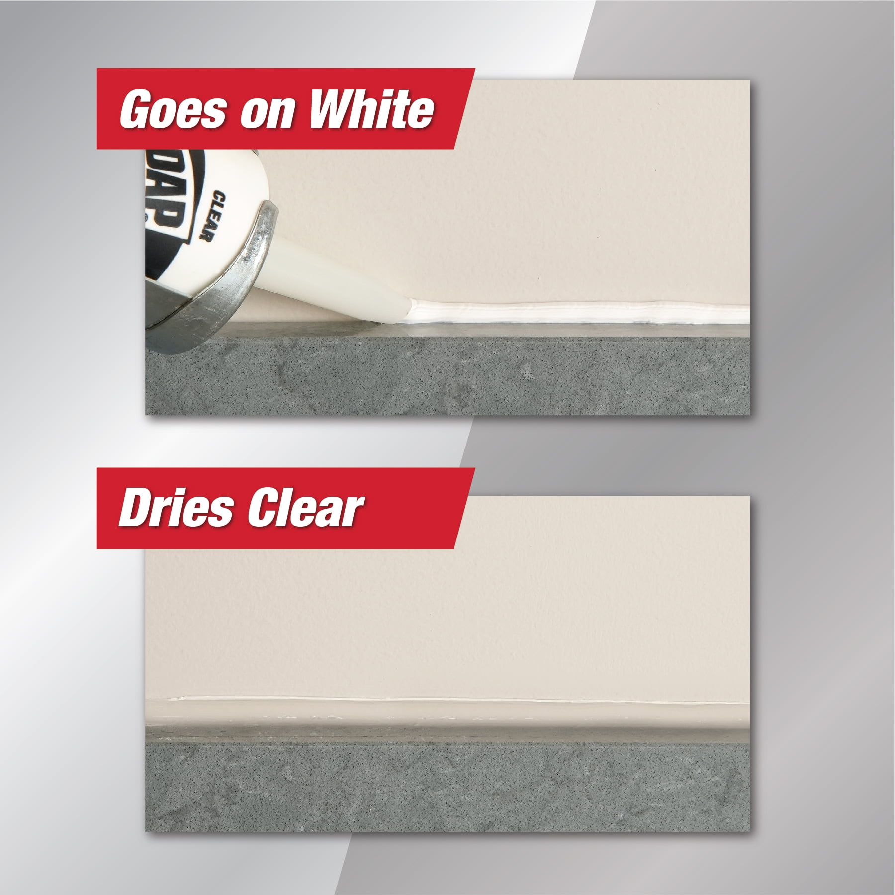 DAP Kwik Seal Kitchen and Bath Adhesive Caulking, 162ml, Clear