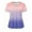 Pink, variant on Women's Casual Short Sleeve V-Neck Blouse with Pocket - Soft Polyester Spandex Mix Work Office Home Comfortable Fashion Top