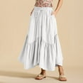thumbnail image 2 of RUTAYY Women A-Line Flowy Skirt For Party Daily And Date Versatile All Season Wear Solid Color Smocked Boho Pleated Skirts, 2 of 5