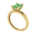 thumbnail image 2 of Clara Pucci 14K Yellow Gold Solid Gold Green Solitaire Anniversary Ring for Women - 1 cttw Emerald Cut, 2 of 8