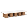thumbnail image 1 of Meridian Furniture Pavilion Cream Boucle Fabric Bench, 1 of 11