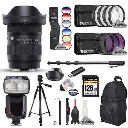 Sigma 16-28mm f/2.8 DG DN Contemporary Lens (Sony E) - 26pc 128GB Ultimate Accessory Kit