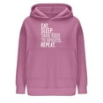 thumbnail image 5 of 2025 Christmas Baggy Hoodies Ladies Letter Print Graphic Sweatshirt with 2 Pockets Casual Pullover Tops Loose (S, Pink 08), 5 of 6