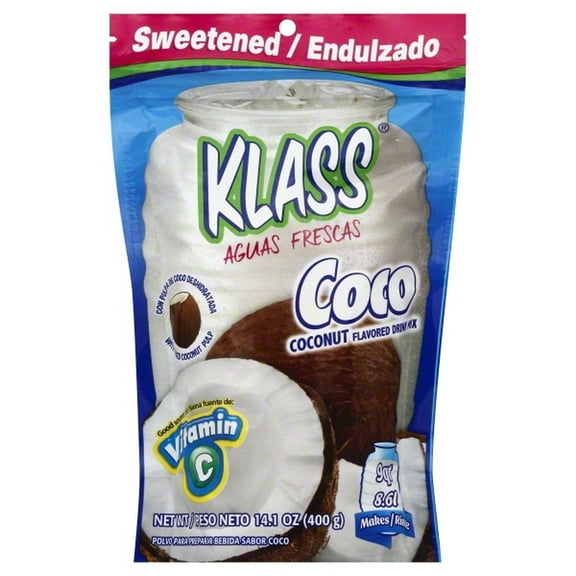 Klass Drink Mix, Coconut (Pack of 48)