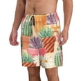 thumbnail image 2 of Kdxio Succulent And Cactus Pattern Mens Casual Shorts - Drawstring Summer Beach Sports Shorts for Men, 2 of 9
