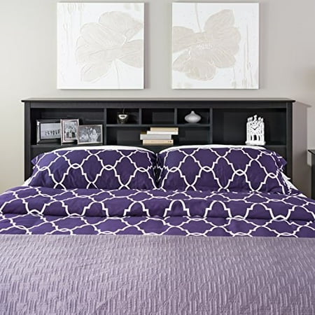 prepac bsh-8445 sonoma storage headboard, king, black
