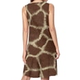 thumbnail image 2 of Giraffe Skin print Spring Summer Dresses for Women Fashion T-shirt Dress Casual Sleeveless Loose Sundress with Pockets, 2 of 5