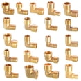 thumbnail image 3 of TOP-MAX Threaded Brass Elbow Connector Female x Male/Female x Female/Male x Male Screwed Fittings Gold, 3 of 5
