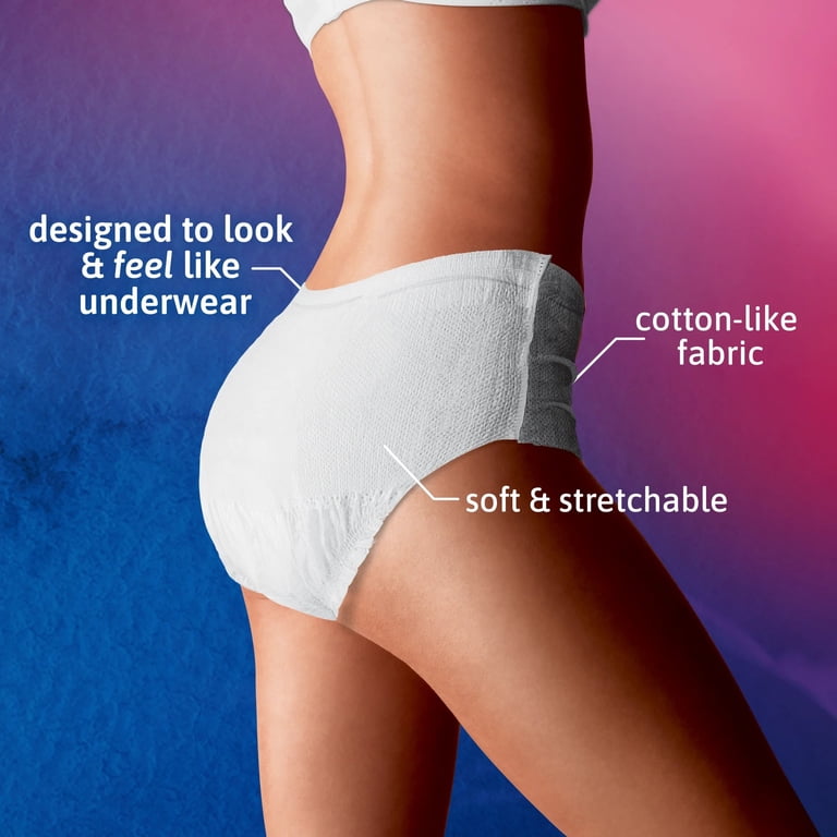 TENA Incontinence Underwear for Women, Super Plus, S/M, 72 Count