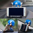 thumbnail image 3 of Suppomdel Dibujos Animados Capitán América Batman Iron-Man Shake Head Doll Car Dashboard Ornamento, 3 of 4