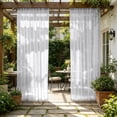 thumbnail image 4 of Outdoor Sheer Curtains Waterproof UVs Resistants Light Filtering Privacys Voile Curtains Rod Pocket For Patio Porch Gazebo Pergola Decks Balcony, 4 of 6