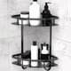 thumbnail image 1 of Estante de ducha sin perforaciones, soporte de gel de ducha de baño de aleación de aluminio para almacenamiento y organización del baño (2 niveles, negro), 1 of 5