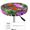 thumbnail image 4 of Kdxio Peacock butterfly Stool Covers Round,Stretch Round Bar Stool Covers Washable Bar Stool Cushion Slipcover for 12-15 Inch Chair-13 inch, 4 of 7