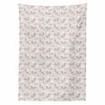 thumbnail image 2 of Rainbow Tablecloth, Dreamy Unicorn Pattern Repetitive Clouds Stars, Rectangle Satin Table Cover Accent for Dining Room and Kitchen, 60" X 84", Pale Salmon Multicolor, by Ambesonne, 2 of 2