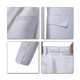 thumbnail image 5 of Visaccy Men's Slim Fit 3-Piece Tuxedo Suit, Two-Button Blazer, Vest & Pants, White L, 5 of 5