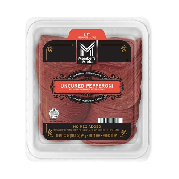Member's Mark Uncured Pepperoni, Sliced, 1 lb. 6 oz.