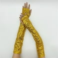 thumbnail image 5 of Sparkly Sequined Fingerless Gloves for Women Elastic Glitter Fashion Handwear, 5 of 9