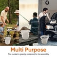 thumbnail image 4 of Superio Plastic Cleaning Bucket for Home, 2 Gallon Pail for Mopping with Large Spout - Bucket for Floor Mopping, Car Wash - Bowls for Camping, Fishing, Grey, 4 of 7