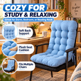 thumbnail image 5 of Integrated Chair Seat & Backrest Cushion, All-in-One Padded Chair Mat for Home Office Desk Chair, Washable Dining Chair Comfort Cover, B, 5 of 6