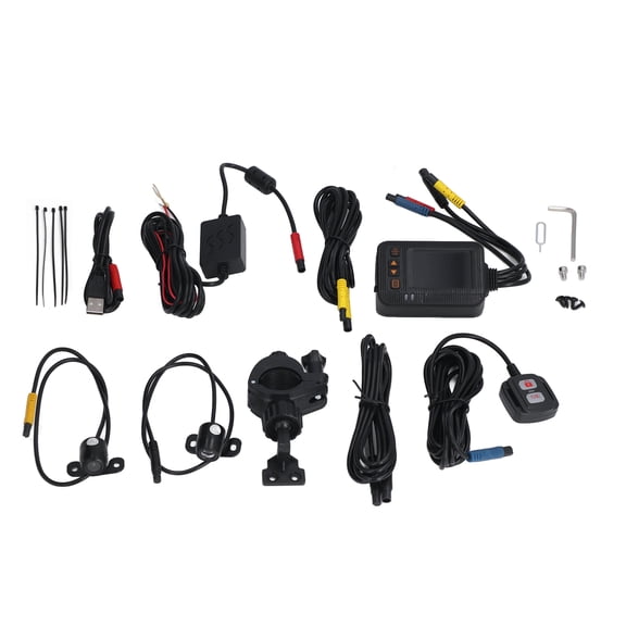 Cámara de salpicadero de motocicleta IP65 impermeable 1080P grabadora de vídeo para casco de motocicleta para exteriores DC12‑24V
