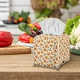 thumbnail image 3 of ZIATUBLE Thanksgiving Maple Leaves Square Tissue Box Cover Hummingbird Tissue Box Holder with Storage Decorative Portable Tissue Box Cover Cube Home Accessories Decoration, 3 of 7