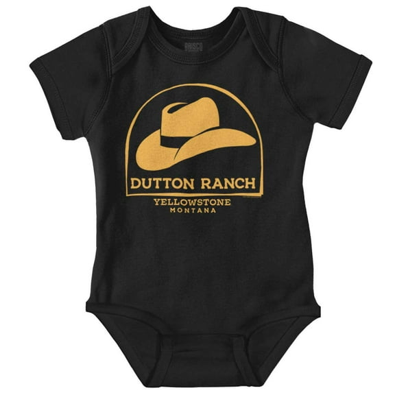 Yellowstone Dutton Ranch Cowboy Hat Romper Boys or Girls Infant Baby Brisco Brands NB