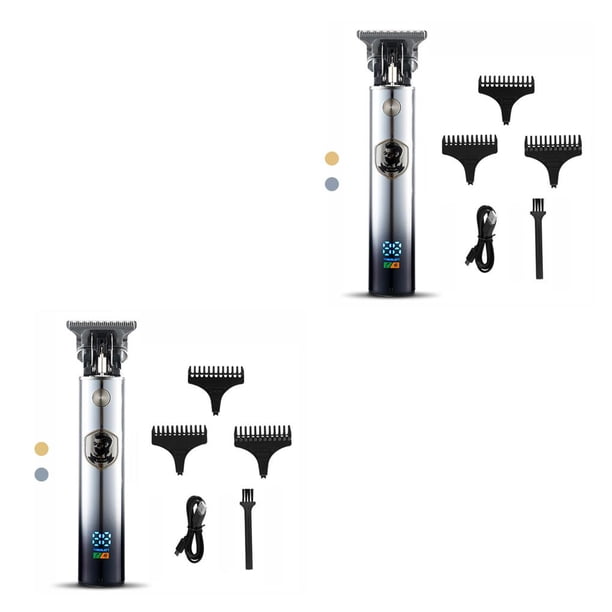 Minnieouse Cortapelos eléctrico, recortadora ajustable inalámbrica recargable, pantalla Digital, accesorios portátiles para afeitadora de peluquero Type1 NO1