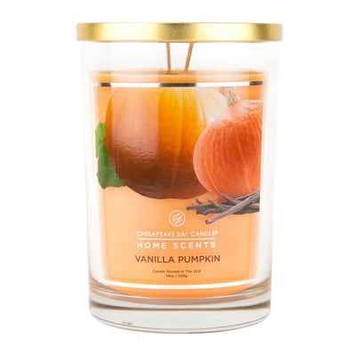 Photo 1 of 19oz Glass Jar 2-Wick Candle Vanilla Pumpkin - Home Scents by Chesapeake Bay Candle