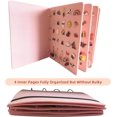 thumbnail image 3 of Felt Jewelry Organizer Book, Pin Brooch Collection Board, 120 Slots Earrings Necklace Rings Storage Case Bag, Portable Travel Ear Studs Display Hanging Organizer Holder, 3 of 5