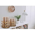 thumbnail image 4 of Candle Holder with Glass and Decorative Metal in Swirl Design for Home Decor Console Table Centerpiece Patio Garden Dining Living Room Bedroom Office Farmhouse Events Wedding Decorations - Set of 6, 4 of 7