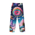 thumbnail image 3 of Lsque Colorful Donut Print Men's Pajama Pants, Lounge Pant - Comfortable Home Wear,Elastic Waistband, Stylish Design-Small, 3 of 9