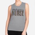thumbnail image 2 of Emergency Nurse Leopard Print Women's Muscle Tank Medium Heather Grey, 2 of 5