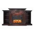 thumbnail image 2 of Cambridge Sanoma 72'' Electric Multi-Color LED Fireplace with Charred Log Insert | Remote | For Rooms up to 210 Sq.Ft | Adjustable Heat Settings | Storage | Mahogany Mantel | Timer, 2 of 10