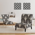 thumbnail image 5 of Designart "Retro Deco Waves I" Upholstered Mid-Century Accent Chair - Arm Chair, 5 of 5