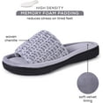thumbnail image 2 of Roxoni Womens Soft Open Toe Slide Slippers, Indoor Outdoor Rubber Sole Grey, 2 of 5