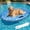 Blue, variant on XXL 60"x40" Inflatable Dog Pool Float for Large Dogs - Heavy Duty Pet Raft for Swimming Pool, Lake & Beach - Puncture Proof Dog Floats for Small Medium Dogs Up to 150 lbs (Blue)