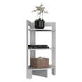 thumbnail image 4 of TUHOME Riga Corner 3-Tier Side Table with Tray-Style Top and Open Shelves, Space-Saving End Table, 4 of 5