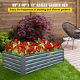 thumbnail image 2 of Galvanized Raised Garden Bed, 80" x 40" x 19" Metal Planter Box, Gray Steel Plant Raised Garden Bed Kit, Planter Boxes Outdoor for Growing Vegetables,Flowers,Fruits,Herbs,and Succulents, 2 of 7