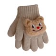 thumbnail image 1 of Cartoon Bear Gloves for Kids 2-5 Years Old, Comfortable Warm Gloves Fingerless/Full Finger Mitts for Winter Outdoor plush white, 1 of 4