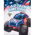 thumbnail image 5 of Monster Jam Marvel's Monster Trucks Captain America Athletic T-Shirt Toddler to Big Kid, 5 of 5