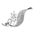 thumbnail image 3 of Elegant Rhinestone Brooch for Women with Silver Alloy Material and Sparkling Design Fits Most Occasions 2.5 inch, 3 of 8