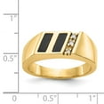thumbnail image 5 of Solid 14k Yellow Gold Men's AA Diamond Ring Band Size 12 (.045 cttw.), 5 of 6