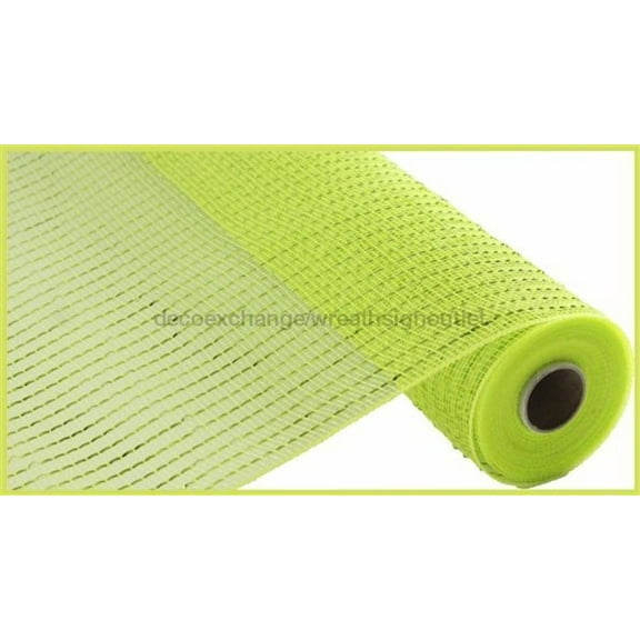 Wide Foil Deco Poly Mesh Ribbon, 10 Inches x 30 Feet (Apple Green, Lime Foil)
