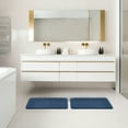 thumbnail image 3 of (2 pack) Mainstays Navy 2-Piece Performance Foam 17"x 24" Bath Rug Set, 3 of 11