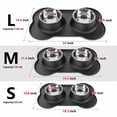 thumbnail image 3 of Njjex Dog Food Bowls Stainless Steel Dog Food & Water Bowl Set with No Spill No Slip Silicone Mat, Dog Dishes for Small Medium Size Dogs Pet Cat Puppy Food Feeding Bowls, Black, 25oz, 3 Cup, 3 of 8