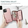 thumbnail image 5 of iPhone 13 Case,Dteck Magnetic Leather Detachable Wallet Functional Removable Case Shockproof Rubber Cards Holder Money Pocket Hybrid Kickstand Back Cover For Apple iPhone 13 6.1-inch,Pink, 5 of 7